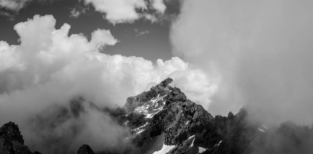 Mount Washington surrounded by clouds, Olympic National Forest